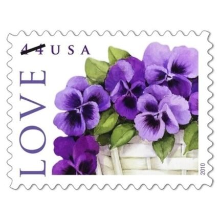 2010 LOVE: Pansies in a Basket Collectible Stamp Sheet of Twenty 44 Cent Stamps